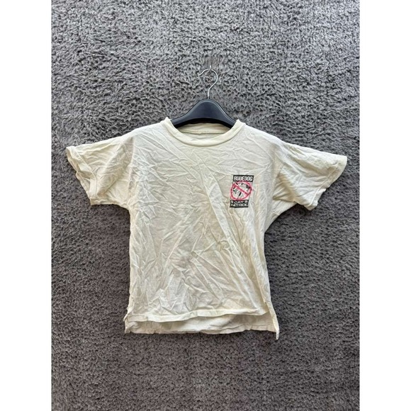 Vintage Rudedog Cat Patrol Graphic Short Sleeve T-Shirt White Mens Size M/L